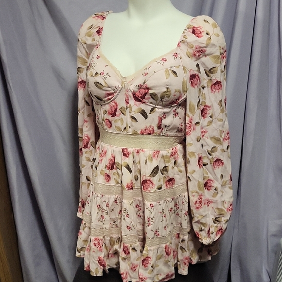 Altar'd State Pink Floral Dress - Picture 1 of 5
